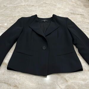 Talbots | Grace Fit One Button Split Cuff Blazer | Black‎ | Petite Size 6 (6P)